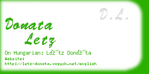 donata letz business card